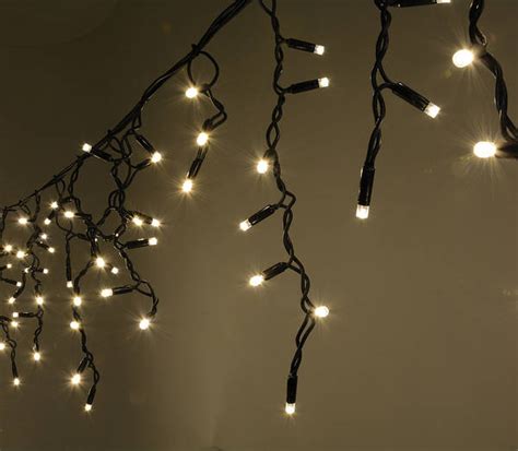 300 Warm White Static Led Icicle Lights Extendable