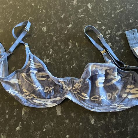 Vintage Escada Blue Bra Size 38B Perfect... - Depop