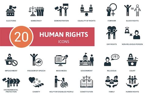 Premium Vector Human Rights Set Icon Contains Human Rights