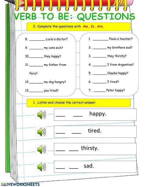 Questions With Verb To Be Exercises