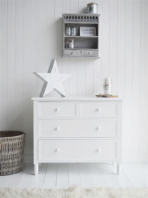 New England Plain White Chest Of Drawers The White Lighthouse Bedroom