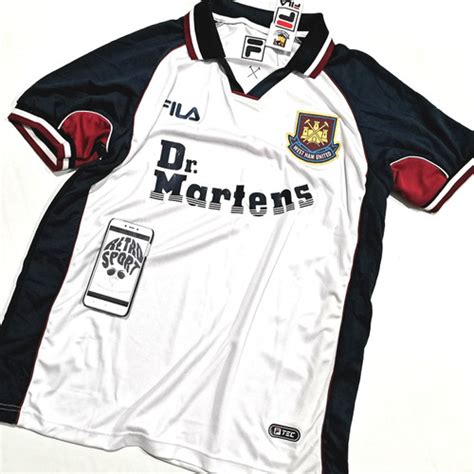 Jual Jersey Weka Retro West Ham Away Dr Martens No Nameset M