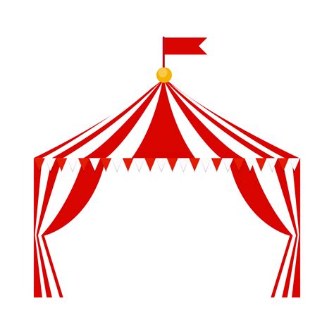 icono de carpa de circo sobre fondo blanco ilustración vectorial