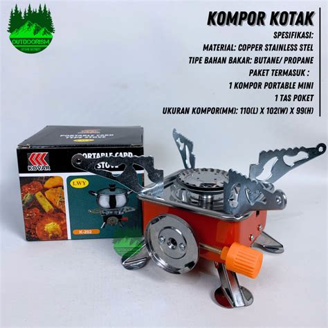 Jual Kompor Camping Gas Alat Masak Lipat Kovar Mini Outdoor Nesting