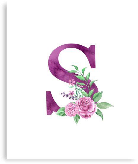 Monogram S accompanied by a lovely pink rose bouquet. perfect monogram ...