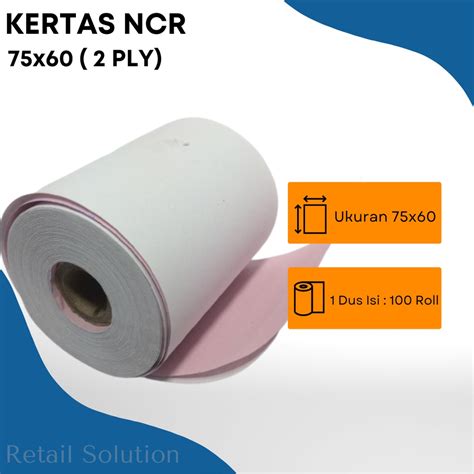 Jual Kertas Struk Kasir NCR 75x60 2 Ply Shopee Indonesia