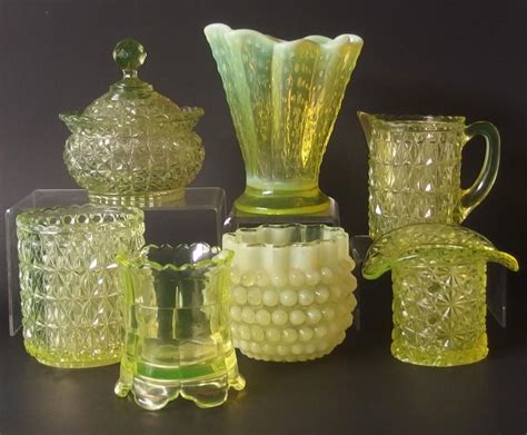 Sold Price Victorian Vaseline Glass Collection 7pcs December 3 0121 300 Pm Pst