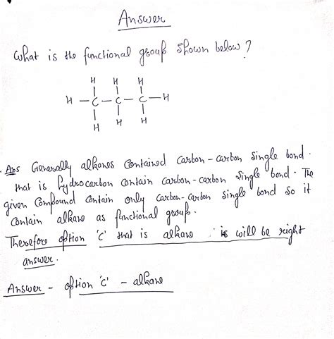 Solved Ch2q1 What Is The Functional Group Shown Below H H H H C C C Course Hero