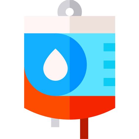 Basic Straight Flat Blood Transfusion Icon