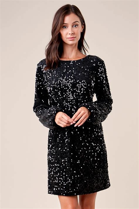 Light Up The Night Sequin Shift Dress Sugarlips Dresses Shift