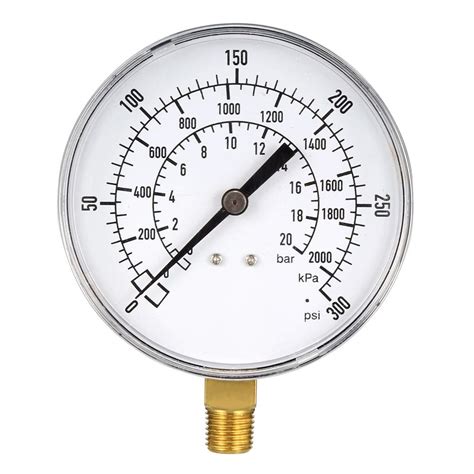 Amazon Uxcell Bottom Mount Pressure Gauge Psi Kpa Dual