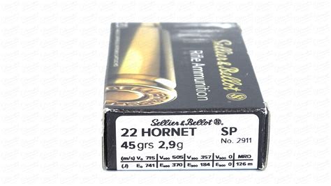 Sellier Bellot 22 Hornet SP 45gr Decoster Hunting