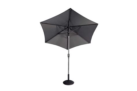 Supremo Riviera Deluxe Crank Parasol M Grey Burleydam Garden Centre