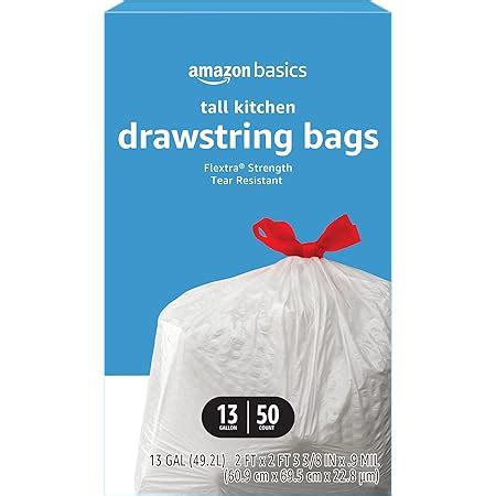 Amazon Glad ForceFlex Tall Kitchen Drawstring Trash Bags 13