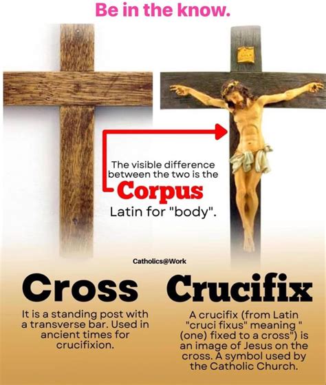 Be In The Know The Difference Between A Cross And A Crucifix Credit To