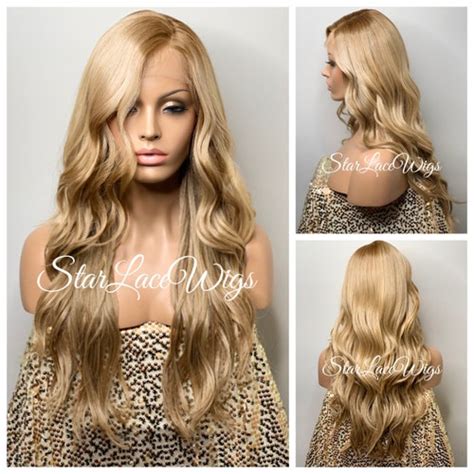 Wavy Blonde Baylage Ombre Golden Lace Front Wig Etsy