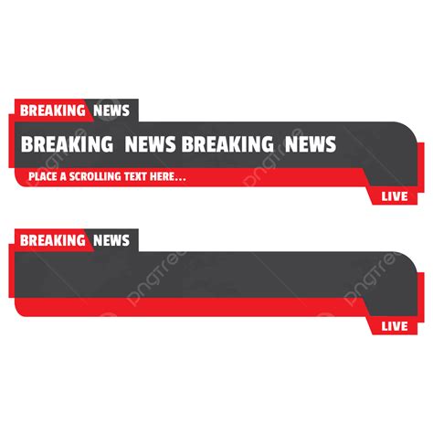 News Lower Thirds Vector Png Images Breaking News Lower Third