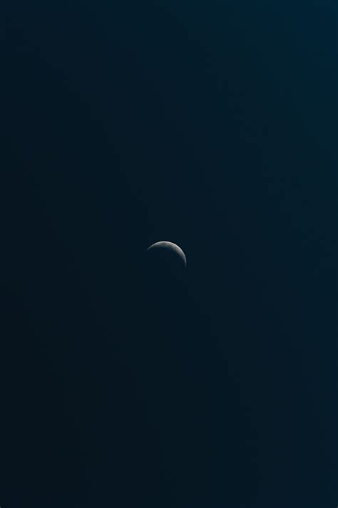 Download Wallpaper 3701x5552 Moon Sky Night Dark Minimalism Hd Background