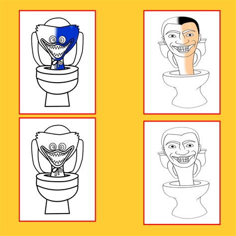 Skibidi Toilet Drawing And Coloring Book Camera Man Inspire Uplift