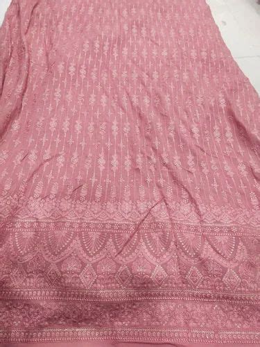 Embroidered Pure Viscose Georgette Fabric For Suit At Rs 480 Meter In