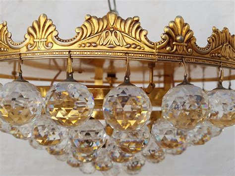 Vintage Gold Chandelier Chandelier With 3 Light Bulbs. New - Etsy