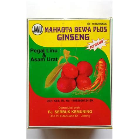 Mahkota Dewa Ginseng Serbuk Isi 10 Sachet Lazada Indonesia