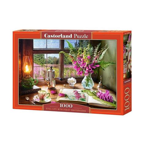 Puzzle 1000 pièces Nature morte avec Violette Snapdragon Jeux et