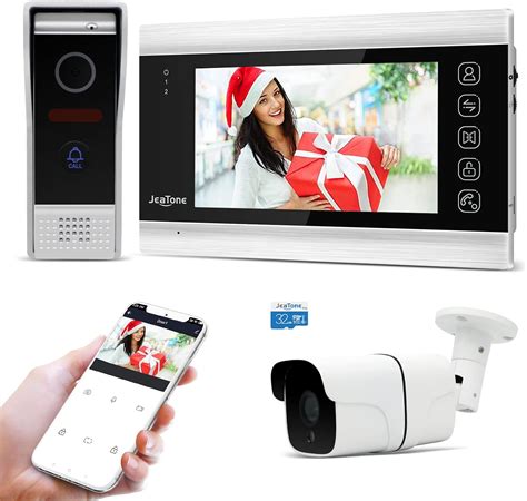 JeaTone 7 Pouces 1080P Visiophone Wifi Filaire/Instantané ...