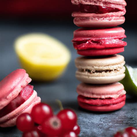 Receta de macarons de frutos rojos y limón con ganache de limón