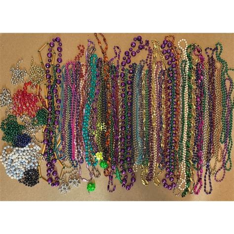 Unbranded Party Supplies Mardi Gras Bead Necklaces Assort Length