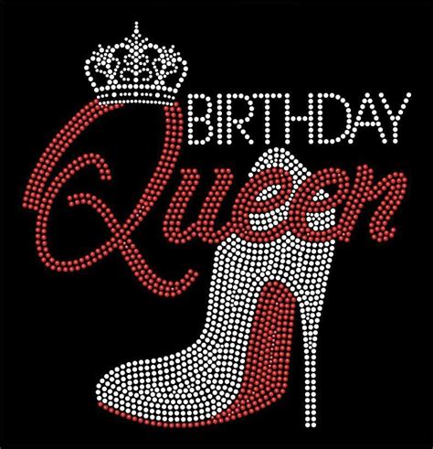 Birthday Queen Shoe Bling Embellished Rhinestone T Shirt Etsy