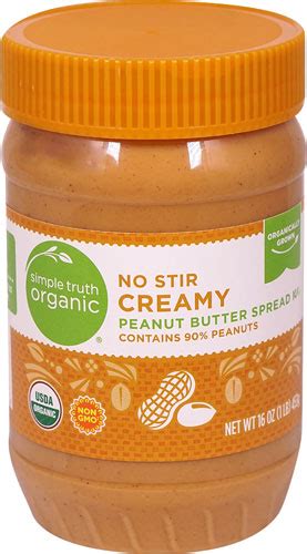 Simple Truth Organic No Stir Creamy Peanut Butter Spread 16 Oz