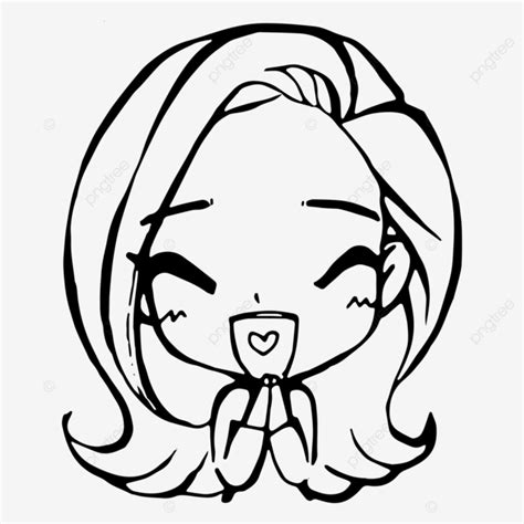 Cartoon Doodle Kawaii Anime Coloring Page Character Clipart Chibi Manga