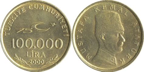 Lira Th Anniversary Of The Republic Of Turkey Turqu A