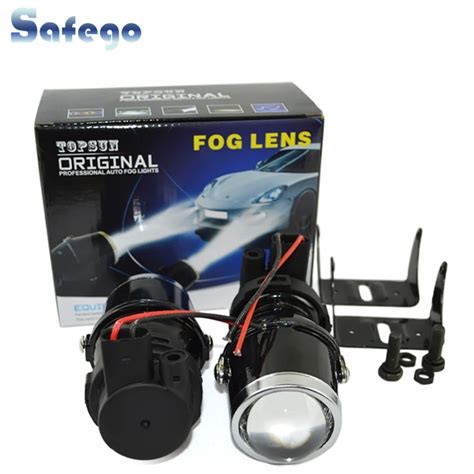 Safego V W H Halogen Bulbs Metal Clear Glass Fog Light Projector