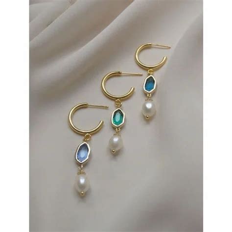 Kesardeep Impex Gold Plated Hildur Earring In 925 Sterling Silver At Rs