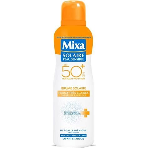 MIXA Brume Solaire Peaux Sensibles Très Claires SPF50 200 ml