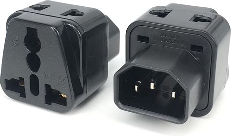 Amazon.com: (2 Pack) Toptekits C14 to Nema 5-15R Power Adapter,IEC C14 to Universal Female AU US ...