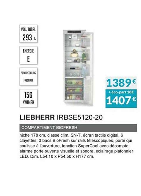 Promo Liebherr Irbse5120-20 chez Copra - iCatalogue.fr