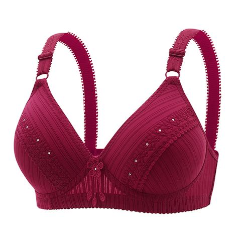 Munlar Wire Free Women S Bra High Support Push Up Wine Lift Bra Full