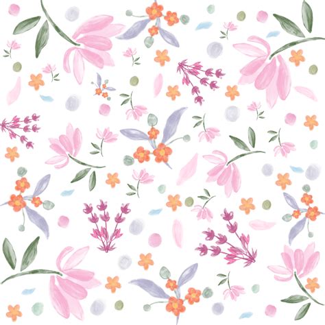 Floral Patterns, Cute Digital Stickers, Pink Flower, Decoration PNG ...