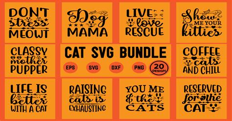 Cat Svg Bundle Bundle · Creative Fabrica