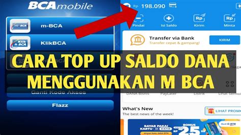 Cara Top Up Saldo Dana Lewat M Banking Bca Isi Saldo Dana Via Bca