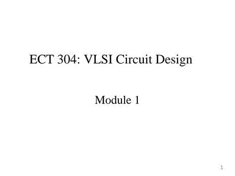 SOLUTION Vlsi Module 1 Studypool