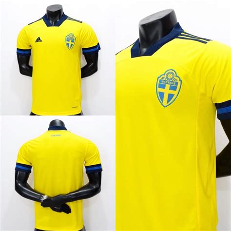 Jual Jersey Bola Swedia Home Sweden Home Grade Ori Shopee Indonesia