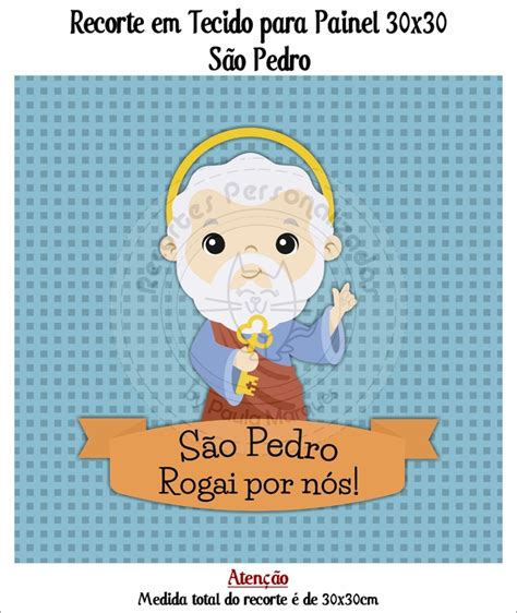 Recorte em Tecido para Painél Livre 30x30 São Pedro