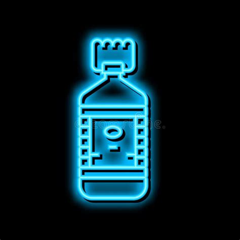 Water Bottle Neon Glow Icon Illustration Stock Vector Illustration Of Ordering Office 271184282