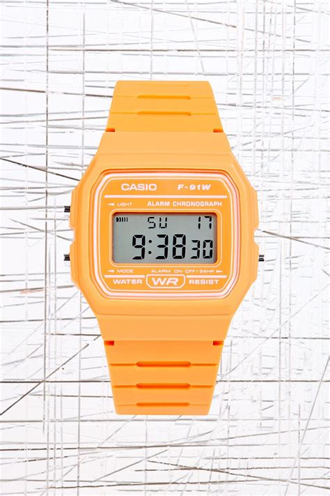 Casio Digital Digital Watch Large Watches Retro Watches Orange