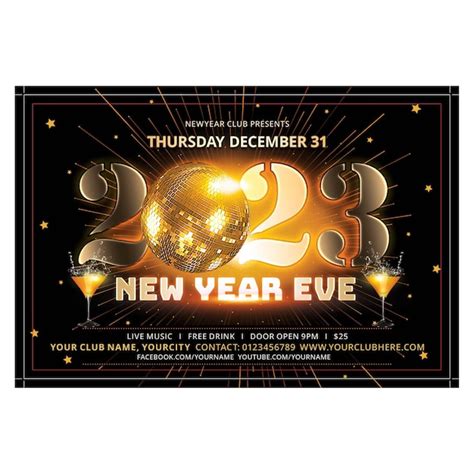 Premium Psd Happy New Year Flyer Psd Happy New Year Flyer