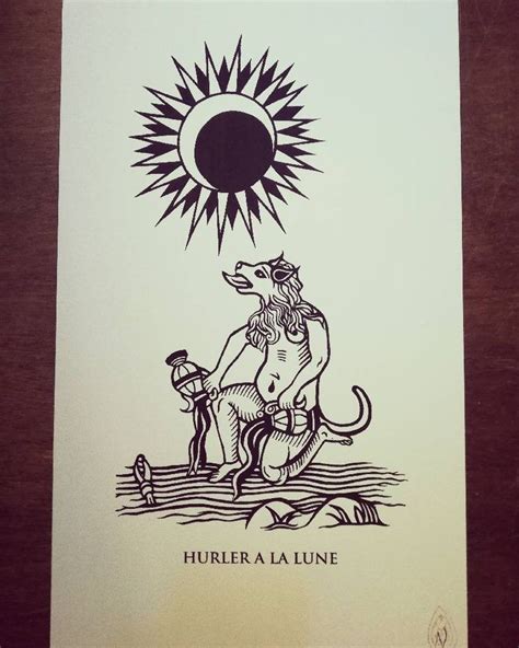 Hurler La Lune Tarot De Marseille S Rigraphie Etsy France